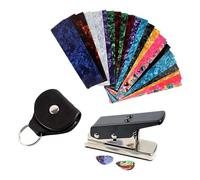 Guitar Pick Punch Kit, DIY Pick Maker for Custom Plectrums, Heavy Duty Tool Includes Smoothing File, Unique Gift for Guitar Players and Music Lovers (Punch Kit)