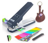 Guitar Pick Punch Kit gift- Artat DIY Guitar Pick Maker, Includes 6 pick strips and a pick file, Leather Key Chain Pick Holder,Easy use unique Gift for Guitar Lovers