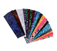 Guitar Pick Punch Sheets DIY Pick Musicians Celluloid Guitar Strips Thickness 0.50 0.73 0.90MM Frame Mounting Ring 25PCS Random Color