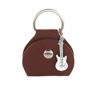 Guitar Pick Storage Bag, Personalized Leather Keychain, Pendant Decor Protective Plectrum Case for Guitar Ukulele Pick Holder Pouch, for Accessories Organizing Wear
