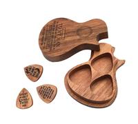 Guitar Pick Storage Case - Pick Storage Bag, Pick Organiser Case | Guitar Shaped Wooden Holder Space Saving Box for Home, Guitar Lessons, Concerts, Cute Storage, b, see description, See description