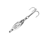 Guitar Pick Treble Hook Fishing Lure, Stainless Steel Silver | Lifelike Movement, Extra Strong Build, Stable Depth Presentation, Shore Casting, Reusable Bait for Fish
