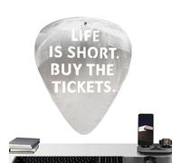 Guitar Pick Wall Decor, Guitar Pick Wall Art - Guitar Pick Decor, Wall Art, Rustic Music Room Decor for Man Cave Living Room