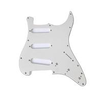 Guitar Pickguard 3 Ply Electric Guitar Pickguard 11 Hole For ST SSS Guitar Instrument Accessories(White)