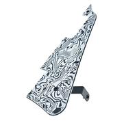 Guitar Pickguard and Stainless Steel Pickguard Bracket with Steel Mounting Screws Fits for For LP USA Electric Guitar Parts (Color : BW_BK)