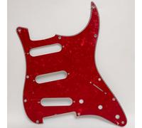 Guitar Pickguard for Stratocaster SSS 11 Hole Electric Guitar Red Pearl Scratch Plate, Compatible with Fender/Squier Strat Electric guitars Replacement parts