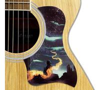 Guitar Pickguard,For Taylor Self-Adhesive Scratch Plate, Anti-Scratch Decorative Guard with Custom Art Designs, Compatible with 12 Styles - Sunset, Flower Crane, Rabbit (6-Mountain Dreamland)