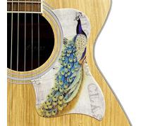 Guitar Pickguard,For Taylor Self-Adhesive Scratch Plate, Anti-Scratch Decorative Guard with Custom Art Designs, Compatible with 12 Styles - Sunset, Flower Crane, Rabbit (12-Peacock Feather Design)