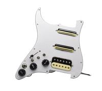 Guitar Pickguard Pickup SSH Electric Guitar Pickguard Two Mini Humbucker +ONE Humbucker(9K/9K/15K)+Silence Switch Loaded Prewired Scratchplate