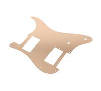 Guitar Pickguard Plate Aluminum Alloy Stylish Appearance Anti-Scratch Design Long Life Electric Guitar Pickguard 2 Humbuckers (Gold)