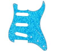 Guitar Pickguard PVC Celluloid Pickguard For Electric Guitars 3 Ply 11 Holes Easy Installation Electric Guitar Accessories(Blue A)