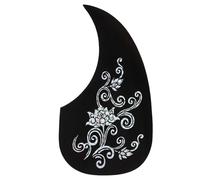 Guitar Pickguard PVC Protective Guitar Pick Guards Self Adhesive Acoustic Guitar Scratch Plate for Guitar Replacement Parts (Silver Pattern)