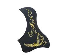 Guitar Pickguard Scratch Plate 1Pcs Phoenix Flower Bird Pattern Acoustic Guitar Pickguard Pick Guard Sticke Stringed Instruments Guitar Parts(Gold Phoenix)