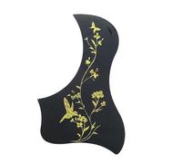 Guitar Pickguard Scratch Plate 1Pcs Phoenix Flower Bird Pattern Acoustic Guitar Pickguard Pick Guard Sticke Stringed Instruments Guitar Parts(Gold)