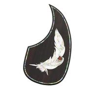 Guitar Pickguard Scratch Plate Acoustic Guitar Pickguard Rosewood Inlaid With Shell Pattern Decorated Self-adhesive Pick Guard Sticker For Guitar