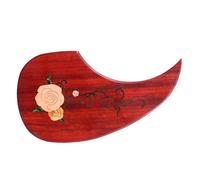 Guitar Pickguard Scratch Plate Folk Guitar Solid Wood Pickguard Acoustic Guitar Water Drop Carved Inlay Panel(28)