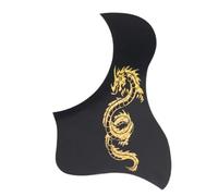 Guitar Pickguard Scratch Plate Gold Phoenix And Dragon Pattern Acoustic Guitar Pickguard Pick Guard Sticke Stringed Instruments Guitar Parts(A)