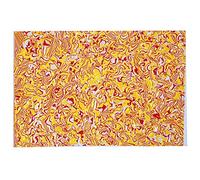 Guitar Pickguard Sheet, Plastic Scratch Plate for Acoustic Guitar, 3 - Layer Protective Film Decorative Pickguard with Pearl Finish, for Fingerstyle Players and DIY (yellow red pearl)