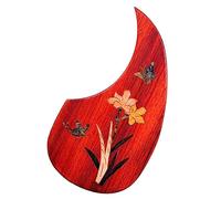 Guitar Pickguard Solid Wood Acoustic Guitar Pickguard Acoustic Guitar Carved Inlay Pickguard (Color : 08)