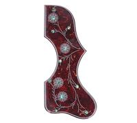Guitar Pickguard Sticker, Self Adhesive Scratch Sticker, 25mm. Thick Celluloid Pickguard Decor Sticker with Flower Inlay, Fit for J 200 Folk Acoustic Guitar