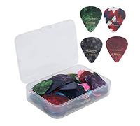 Guitar Picks, 100Pcs Guitar Picks Universal Colorful Guitar Pick Parts Accessories 0.71mm for Bass Electric Acoustic Guitars