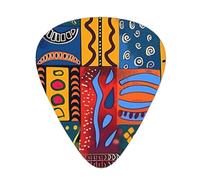 Guitar Picks 108 PCS, African National Patterns Printed Funny Guitar Picks for Acoustic Guitar, Electric Guitar, Bass Guitar(0.46,0.71,0.96 mm)