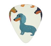 Guitar Picks 108 PCS, Cute Dachshound Dogs Printed Funny Guitar Picks for Acoustic Guitar, Electric Guitar, Bass Guitar(0.46,0.71,0.96 mm)