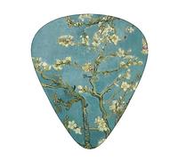 Guitar Picks 12 Pack, 3 Different Thickness Almond Blossom Guitar Plectrums With Transparent Plastic Case For Electric Guitar Bass Ukulele Guitar, (Including 0.46mm, 0.71mm, 0.96mm)