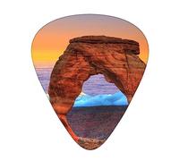 Guitar Picks 12 Pack, 3 Different Thickness Arches National Park Guitar Plectrums With Transparent Plastic Case For Electric Guitar Bass Ukulele Guitar, (Including 0.46mm, 0.71mm, 0.96mm)