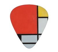 Guitar Picks 12 Pack, 3 Different Thickness Composition In Red Yellow Blue And Black Guitar Plectrums With Transparent Plastic Case For Electric Guitar Bass Ukulele Guitar, (Including 0.46mm, 0.71mm, 0.96mm)