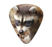 Guitar Picks 12 Pack, 3 Different Thickness Cub Raccoon Guitar Plectrums With Transparent Plastic Case For Electric Guitar Bass Ukulele Guitar, (Including 0.46mm, 0.71mm, 0.96mm)