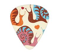 Guitar Picks 12 Pack, 3 Different Thickness Cute Snail Guitar Plectrums With Transparent Plastic Case For Electric Guitar Bass Ukulele Guitar, (Including 0.46mm, 0.71mm, 0.96mm)
