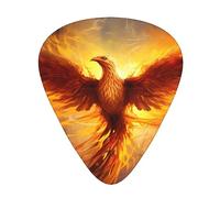 Guitar Picks 12 Pack, 3 Different Thickness Fantasy Phoenix Guitar Plectrums With Transparent Plastic Case For Electric Guitar Bass Ukulele Guitar, (Including 0.46mm, 0.71mm, 0.96mm)