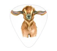 Guitar Picks 12 Pack, 3 Different Thickness Farm Animal Goat Guitar Plectrums With Transparent Plastic Case For Electric Guitar Bass Ukulele Guitar, (Including 0.46mm, 0.71mm, 0.96mm)