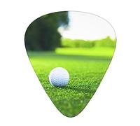 Guitar Picks 12 Pack, 3 Different Thickness Golf Course Guitar Plectrums With Transparent Plastic Case For Electric Guitar Bass Ukulele Guitar, (Including 0.46mm, 0.71mm, 0.96mm)