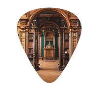Guitar Picks 12 Pack, 3 Different Thickness Library Bookcase Guitar Plectrums With Transparent Plastic Case For Electric Guitar Bass Ukulele Guitar, (Including 0.46mm, 0.71mm, 0.96mm)
