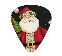 Guitar Picks 12 Pack, 3 Different Thickness Merry Christmas Guitar Plectrums With Transparent Plastic Case For Electric Guitar Bass Ukulele Guitar, (Including 0.46mm, 0.71mm, 0.96mm)