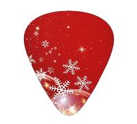 Guitar Picks 12 Pack, 3 Different Thickness Merry Christmas Guitar Plectrums With Transparent Plastic Case For Electric Guitar Bass Ukulele Guitar, (Including 0.46mm, 0.71mm, 0.96mm)
