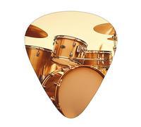 Guitar Picks 12 Pack, 3 Different Thickness Music Drum In Field Guitar Plectrums With Transparent Plastic Case For Electric Guitar Bass Ukulele Guitar, (Including 0.46mm, 0.71mm, 0.96mm)