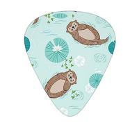 Guitar Picks 12 Pack, 3 Different Thickness Otters Guitar Plectrums With Transparent Plastic Case For Electric Guitar Bass Ukulele Guitar, (Including 0.46mm, 0.71mm, 0.96mm)
