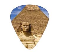 Guitar Picks 12 Pack, 3 Different Thickness Pyramids Of Egypt Guitar Plectrums With Transparent Plastic Case For Electric Guitar Bass Ukulele Guitar, (Including 0.46mm, 0.71mm, 0.96mm)