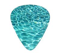 Guitar Picks 12 Pack, 3 Different Thickness Swimming Pool Water Guitar Plectrums With Transparent Plastic Case For Electric Guitar Bass Ukulele Guitar, (Including 0.46mm, 0.71mm, 0.96mm)
