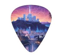 Guitar Picks 12 Pack, 3 Different Thickness The Old Hollywood Guitar Plectrums With Transparent Plastic Case For Electric Guitar Bass Ukulele Guitar, (Including 0.46mm, 0.71mm, 0.96mm)