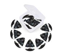 Guitar Picks 12 Pack Airplane Cockpit Print Guitar Pick Holder Personalized Pick Holder Set Guitar Picks for Acoustic Guitars Violin Ukulele Bass