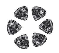Guitar Picks 12 Pack Black White Gray Camouflage Print Guitar Pick Holder Personalized Guitar Picks for Acoustic Guitars Violin Ukulele Bass