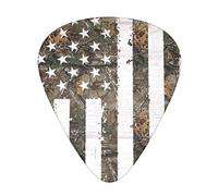 Guitar Picks 12 Pack Camo American Flag Three Size Thin Medium Heavy Plectrums