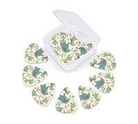 Guitar Picks 12 Pack Cartoon Dinosaur Print Guitar Pick Holder Personalized Pick Holder Set Guitar Picks for Acoustic Guitars Violin Ukulele Bass