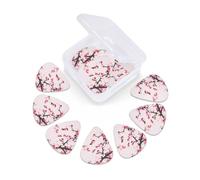 Guitar Picks 12 Pack Cherry Blossoms Print Guitar Pick Holder Personalized Pick Holder Set Guitar Picks for Acoustic Guitars Violin Ukulele Bass