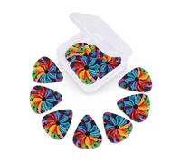 Guitar Picks 12 Pack Colorful Irregular Puzzle Print Guitar Pick Holder Personalized Pick Holder Set Guitar Picks for Acoustic Guitars Violin Ukulele Bass