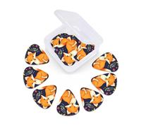 Guitar Picks 12 Pack Cute Animal Fox Flower Print Guitar Pick Holder Personalized Pick Holder Set Guitar Picks for Acoustic Guitars Violin Ukulele Bass